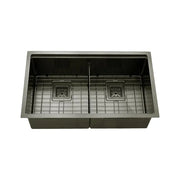 Kodaen Kitchen sink. Double bowls. 33". Gun grey. UNS1515P
