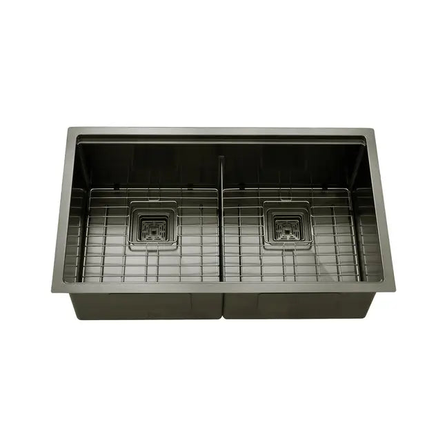 Kodaen Kitchen sink. Double bowls. 33". Gun grey. UNS1515P