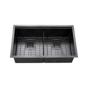 Kodaen Kitchen sink. Double bowls. 33". Metallic black. UNS1515P