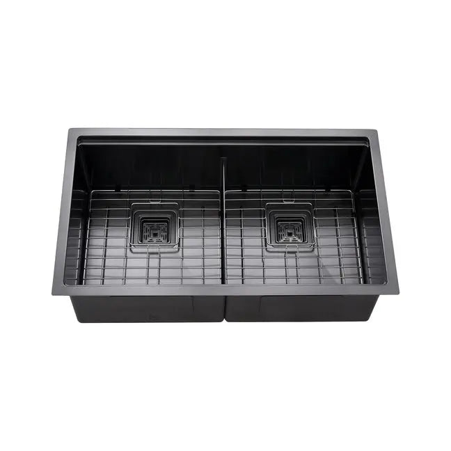 Kodaen Kitchen sink. Double bowls. 33". Metallic black. UNS1515P