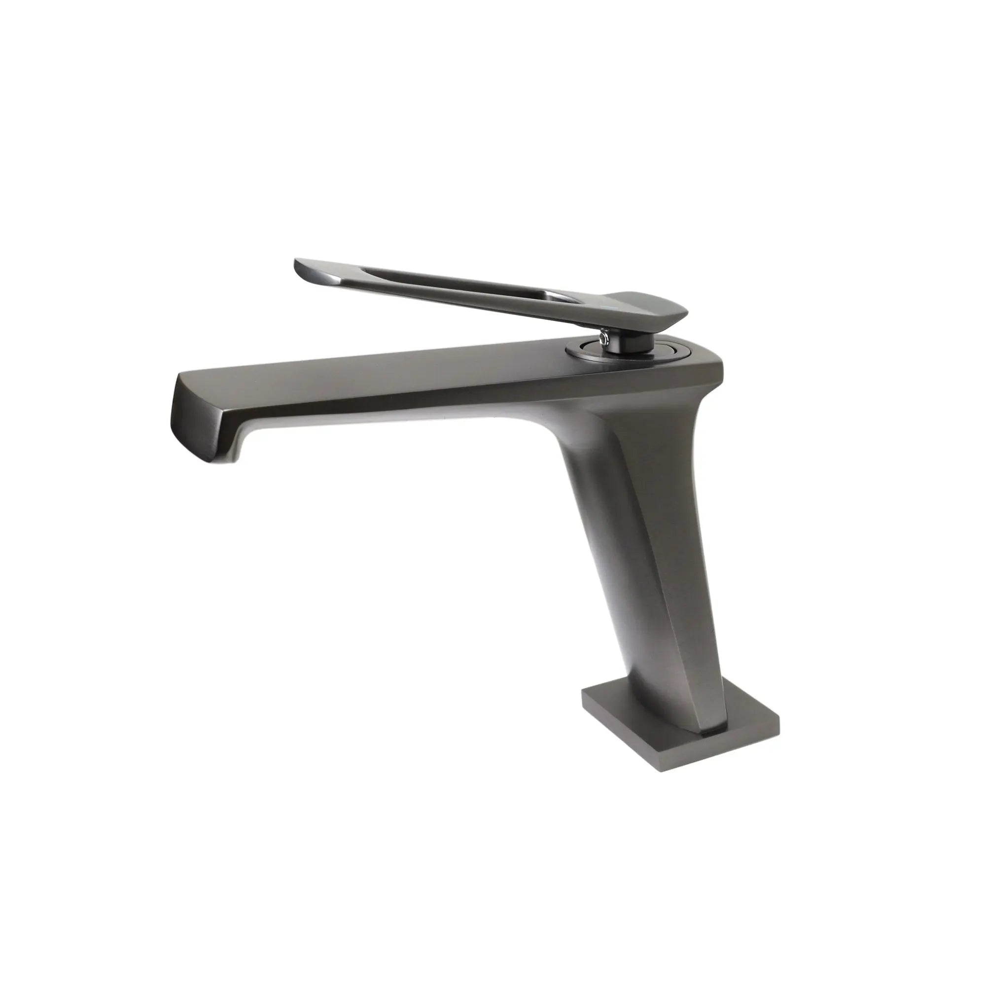 Kodaen LEMAN Single Hole Bathroom Faucet in graphtie black.