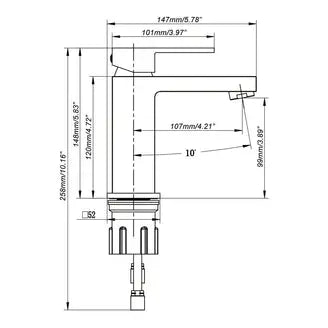 Kodaen MADISON Single Hole Bathroom Faucet Graphite