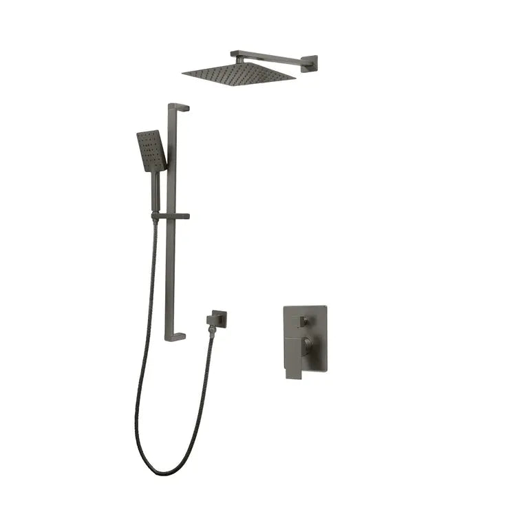 Kodaen MADISON serie. 2-WAY pressure balanced shower faucet. F54123GG-W10AZ  Graphite Black