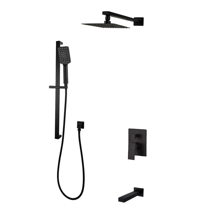 Kodaen MADISON serie. 3-WAY pressure balanced shower faucet. F55123MB-W10ATS Matte black