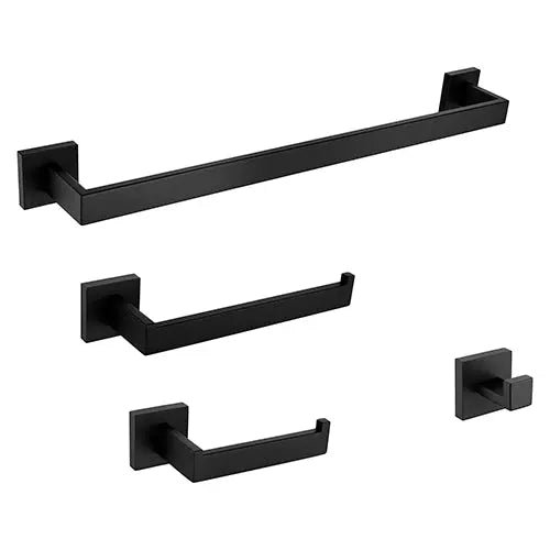 Kodaen MADISON serie. 4-pic bathroom hardware set in matte black.