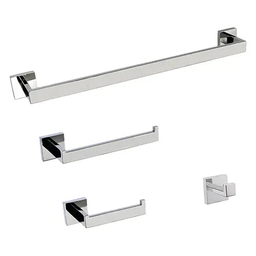 Kodaen MADISON serie. 4-pic bathroom hardware set in polished chrome.
