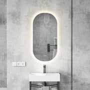 Kodaen MODERNO Framless Oval Backlit  LED mirror. 18"Wx36"H