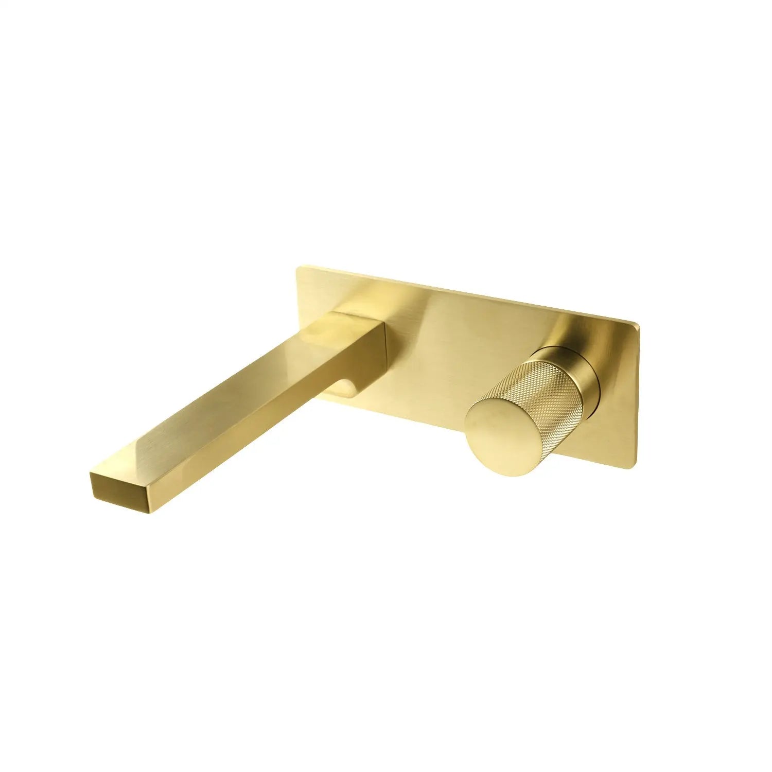 Kodaen MODERNO Wallmount Bathroom Faucet in brushed gold.