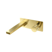 Kodaen MODERNO Wallmount Bathroom Faucet in brushed gold.
