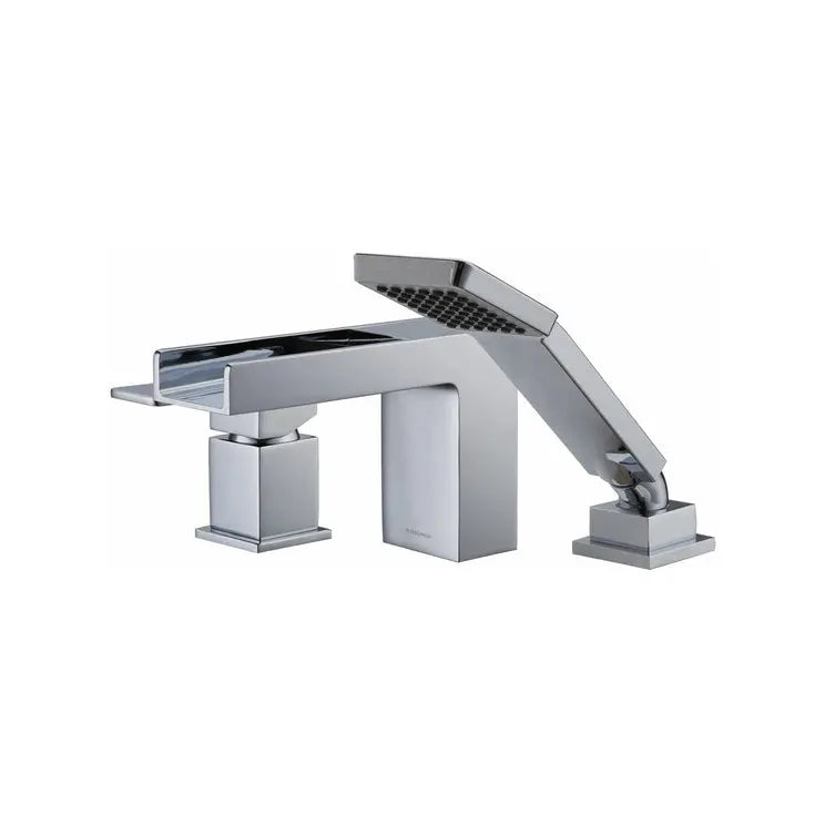 Kodaen NIAGRA Three Holes Deckmount Bathtub Filler Bathroom 3-hole deckmount tub filler. Polished chrome.