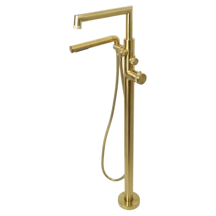 Kodaen NOHO Freestanding BathTub Faucet Rich brushed gold.
