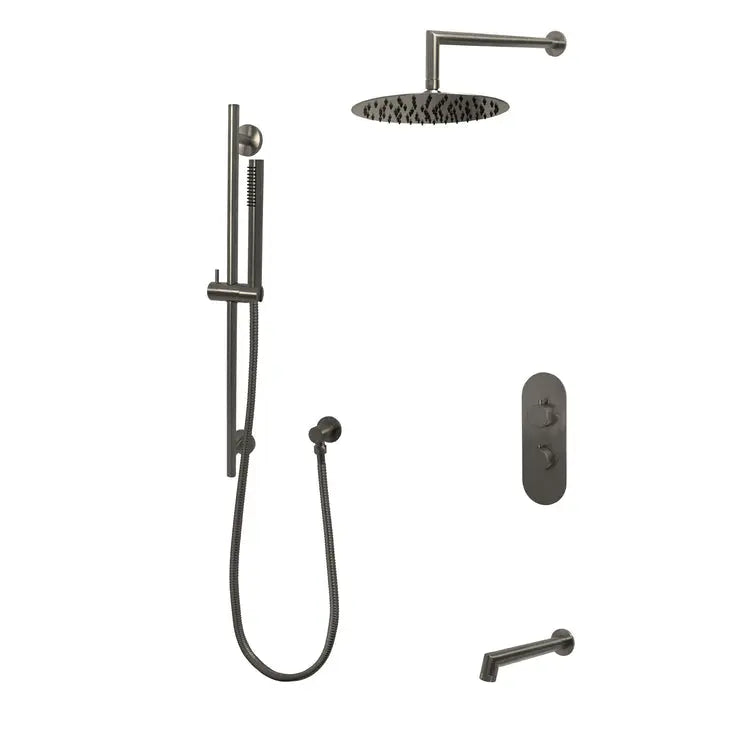 Kodaen NOHO serie. 3-way thermostatic shower faucet. F57200GG-W10ATS Graphite