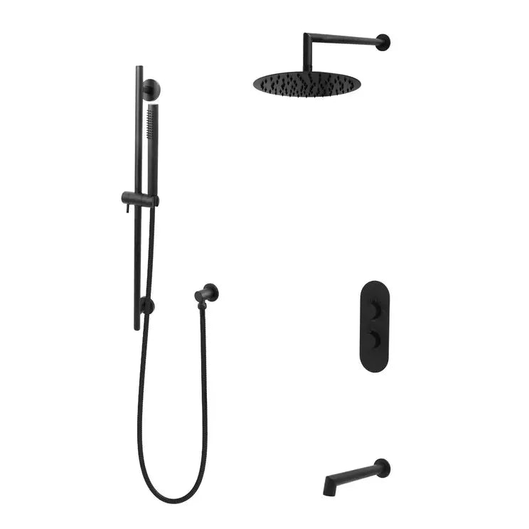 Kodaen NOHO serie. 3-way thermostatic shower faucet. F57200MB-W10ATS Matte Black