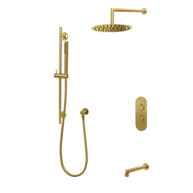 Kodaen NOHO serie. 3-way thermostatic shower faucet. F57200RBG-W10ATS Brushed Gold