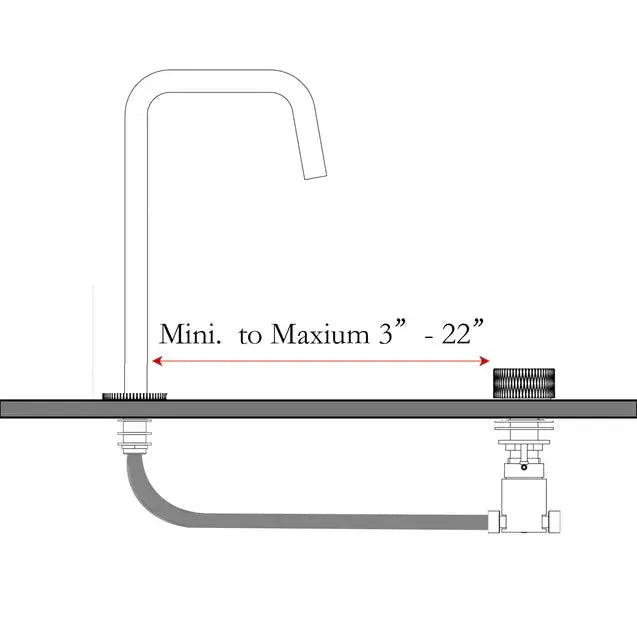 Kodaen NoHo 2-piece Vessel Sink Bathroom Faucet Graphite