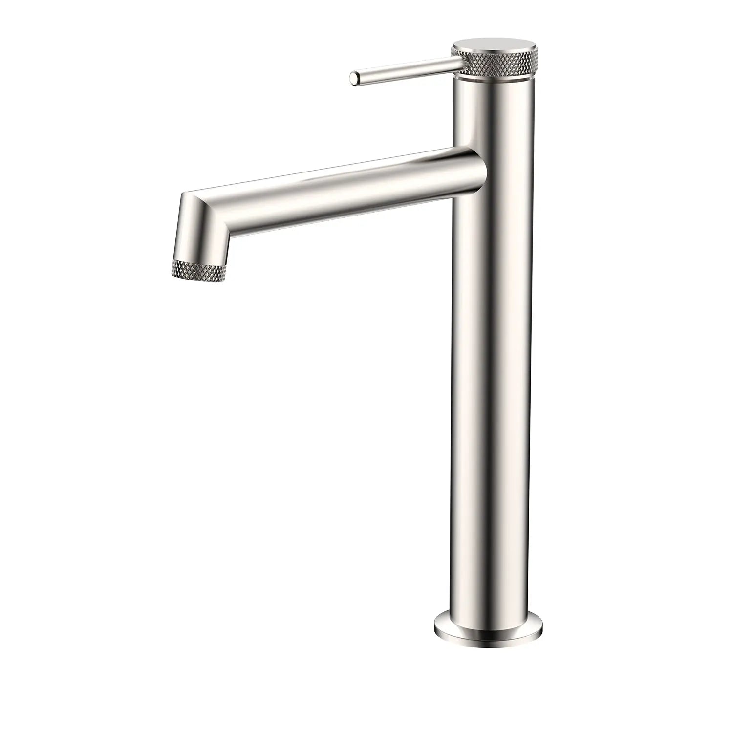 Kodaen NoHo Vessel Sink Bathroom Faucet in brushed nickel.