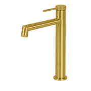 Kodaen NoHo Vessel Sink Bathroom Faucet in rich brushed gold.