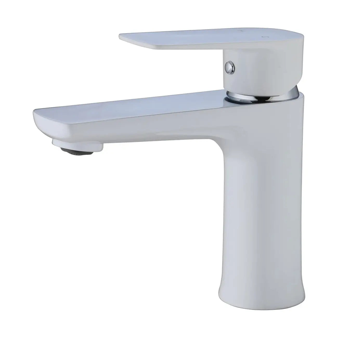 Kodaen PIANA Single Hole Bathroom Faucet in glossy white.