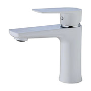 Kodaen PIANA Single Hole Bathroom Faucet in glossy white.