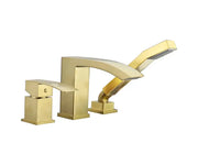 Kodaen SATRO  Bathroom 3-hole deckmount tub filler. Brushed Gold.