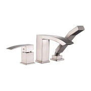 Kodaen SATRO  Bathroom 3-hole deckmount tub filler. Brushed nickel.