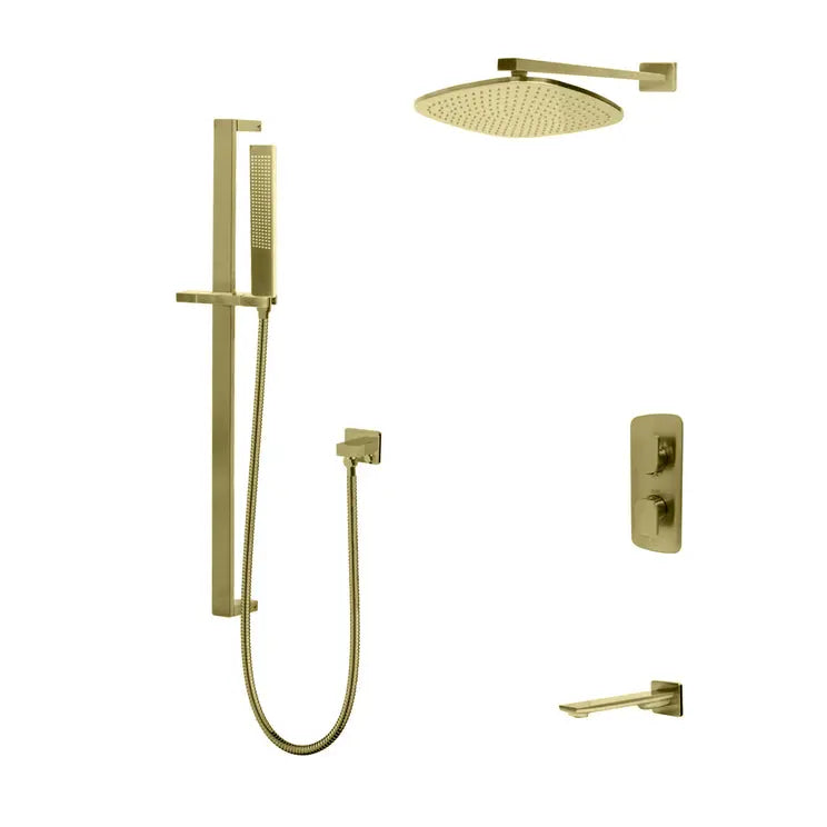 Kodaen TIMELYSS serie. 3-way thermostatic shower faucet. F57127BG-W12ATS Brushed Gold