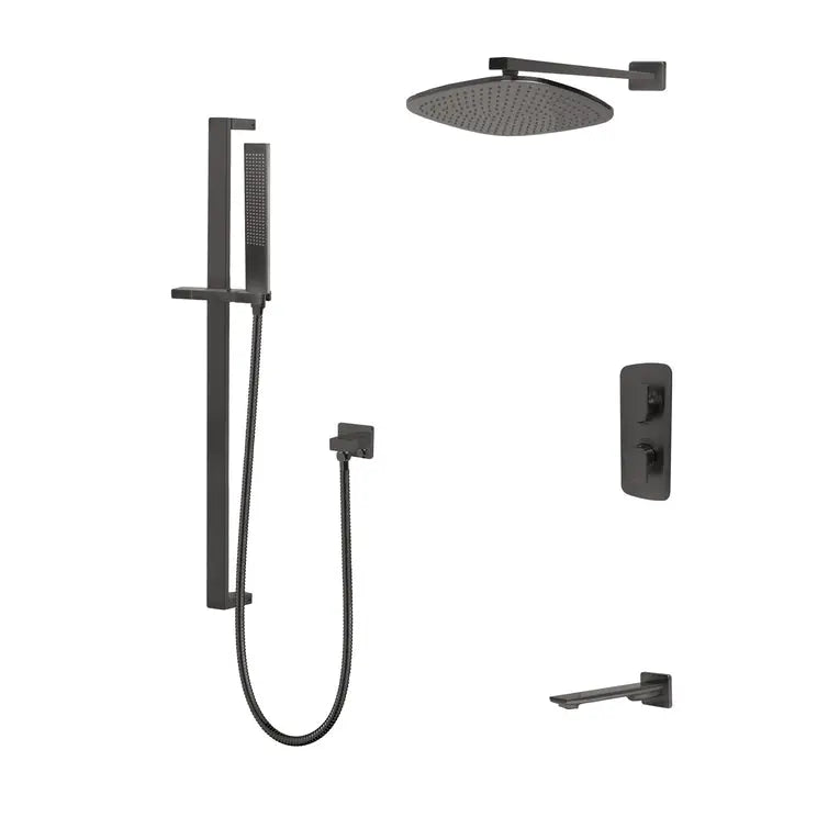 Kodaen TIMELYSS serie. 3-way thermostatic shower faucet.   F57127GG-W12ATS  Graphite