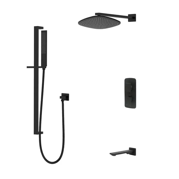 Kodaen TIMELYSS serie. 3-way thermostatic shower faucet. F57127MB-W12ATS Matte Black