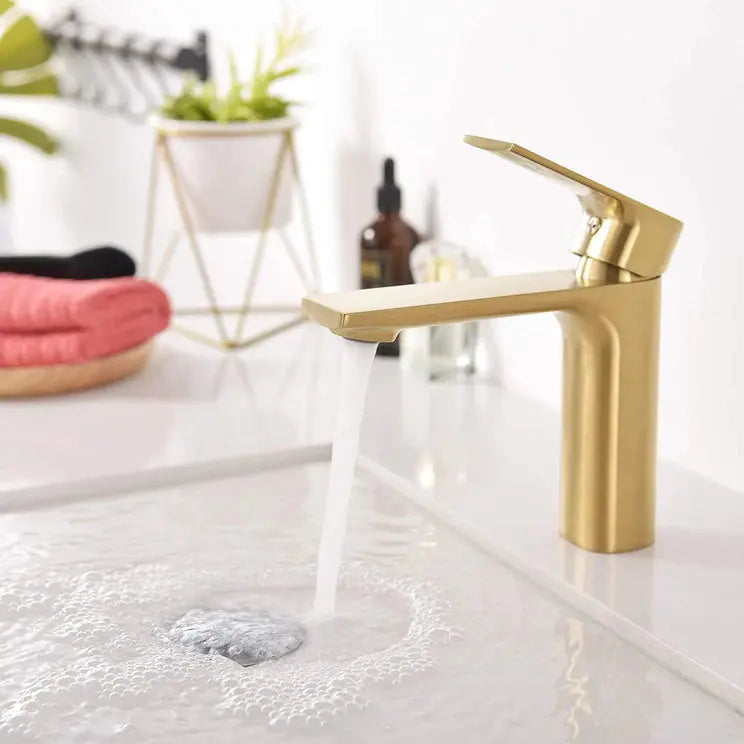 Kodaen TIMELYSS series. Basin faucet in brushed gold F11127BG