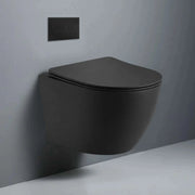 Kodaen Wall Hung Toilet Set Includes Toilet Bowl, In wall Tank & Actuator Plate - Matte Black