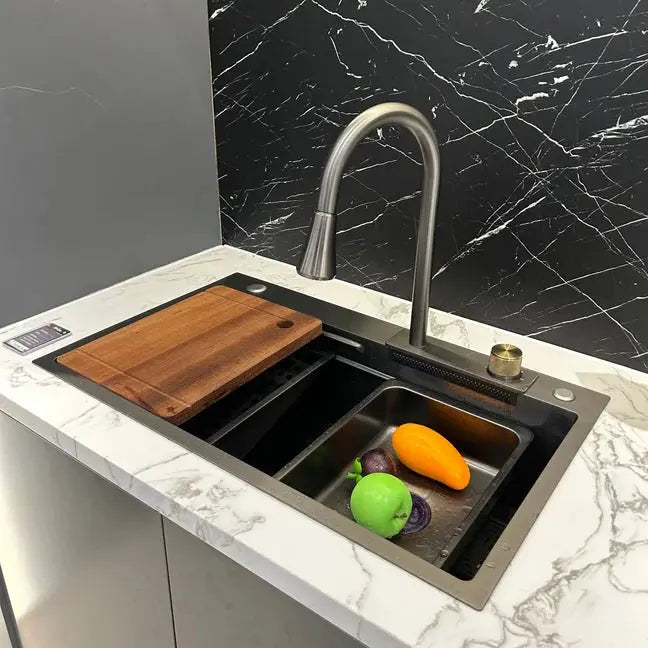 Kodaen Waterfall Workstation Kitchen Sink with Cup washer - ADL-7546H