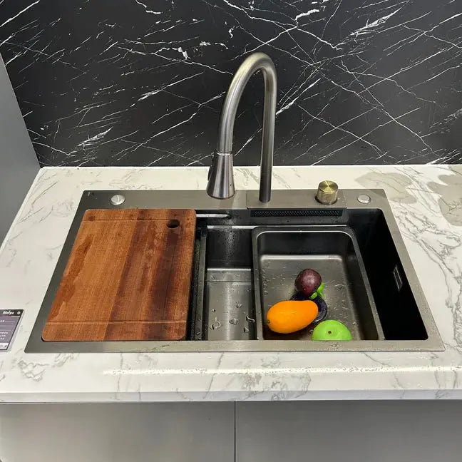 Kodaen Waterfall Workstation Kitchen Sink with Cup washer - ADL-7546H
