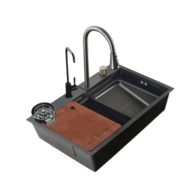 Kodaen Waterfall Workstation Kitchen Sink with Cup washer - ADL-7546H