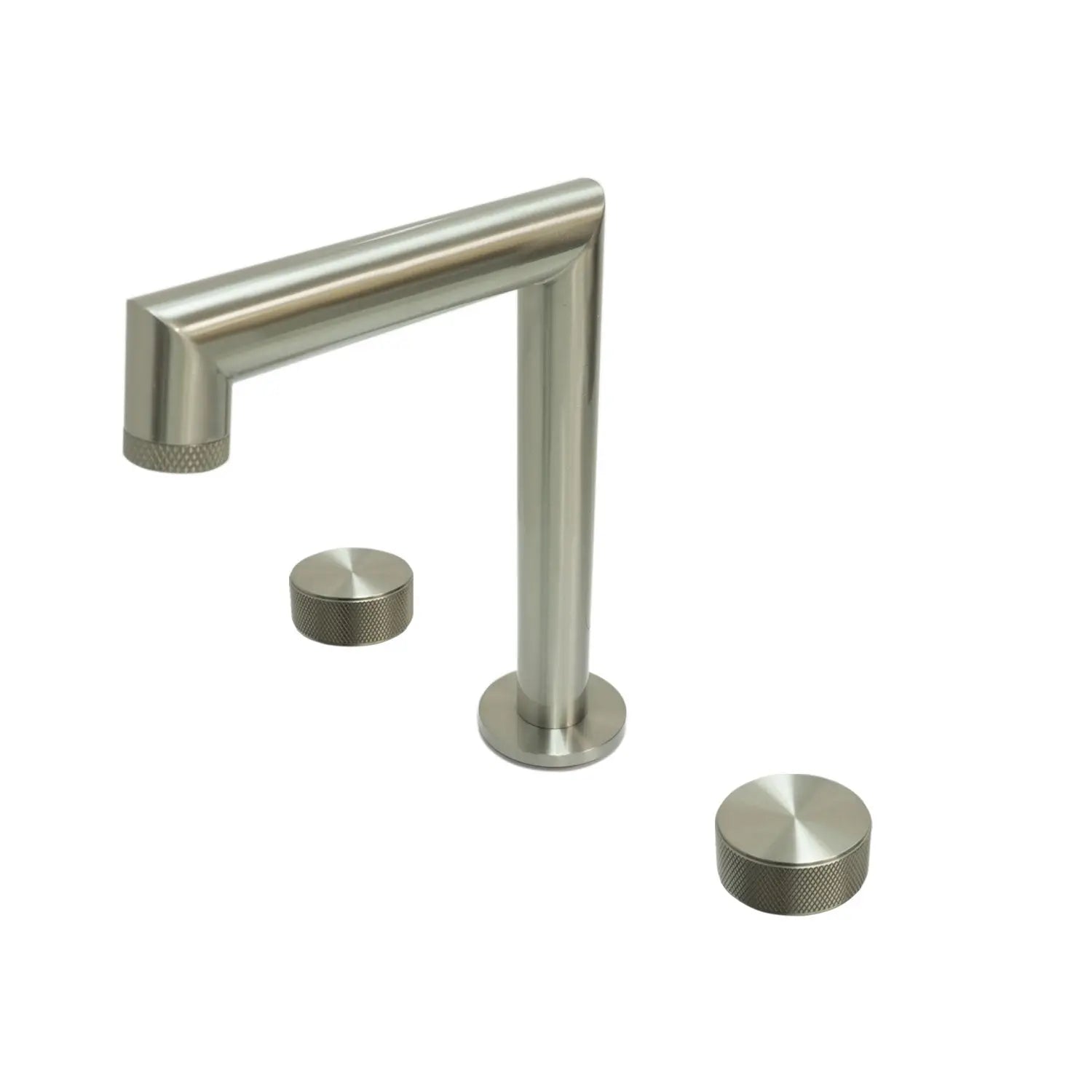 KodaenNoHo Three Holes Widespread Bathroom Faucet in Brushed nickel.