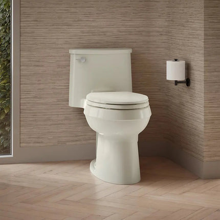 Kohler Adair Comfort Height One-piece elongated toilet, 1.28 gpf Biscuit - Plumbing Market