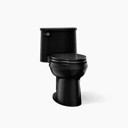 Kohler Adair Comfort Height One-piece elongated toilet, 1.28 gpf Black - Plumbing Market