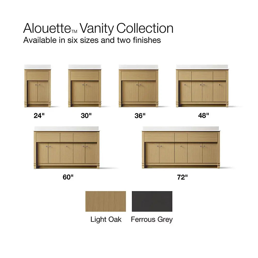 Kohler Alouette 60" Bathroom Vanity Cabinet with Sinks and Quartz Top - Plumbing Market