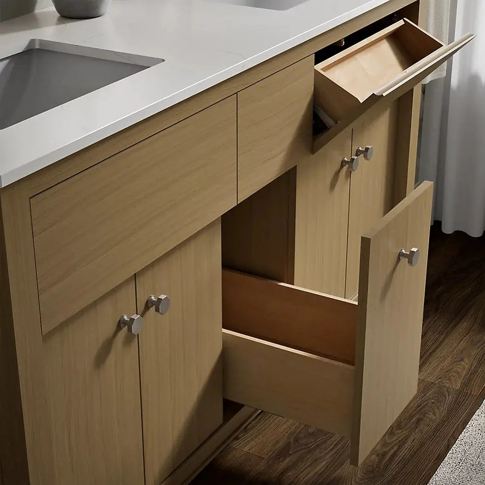 Kohler Alouette 60" Bathroom Vanity Cabinet with Sinks and Quartz Top - Plumbing Market