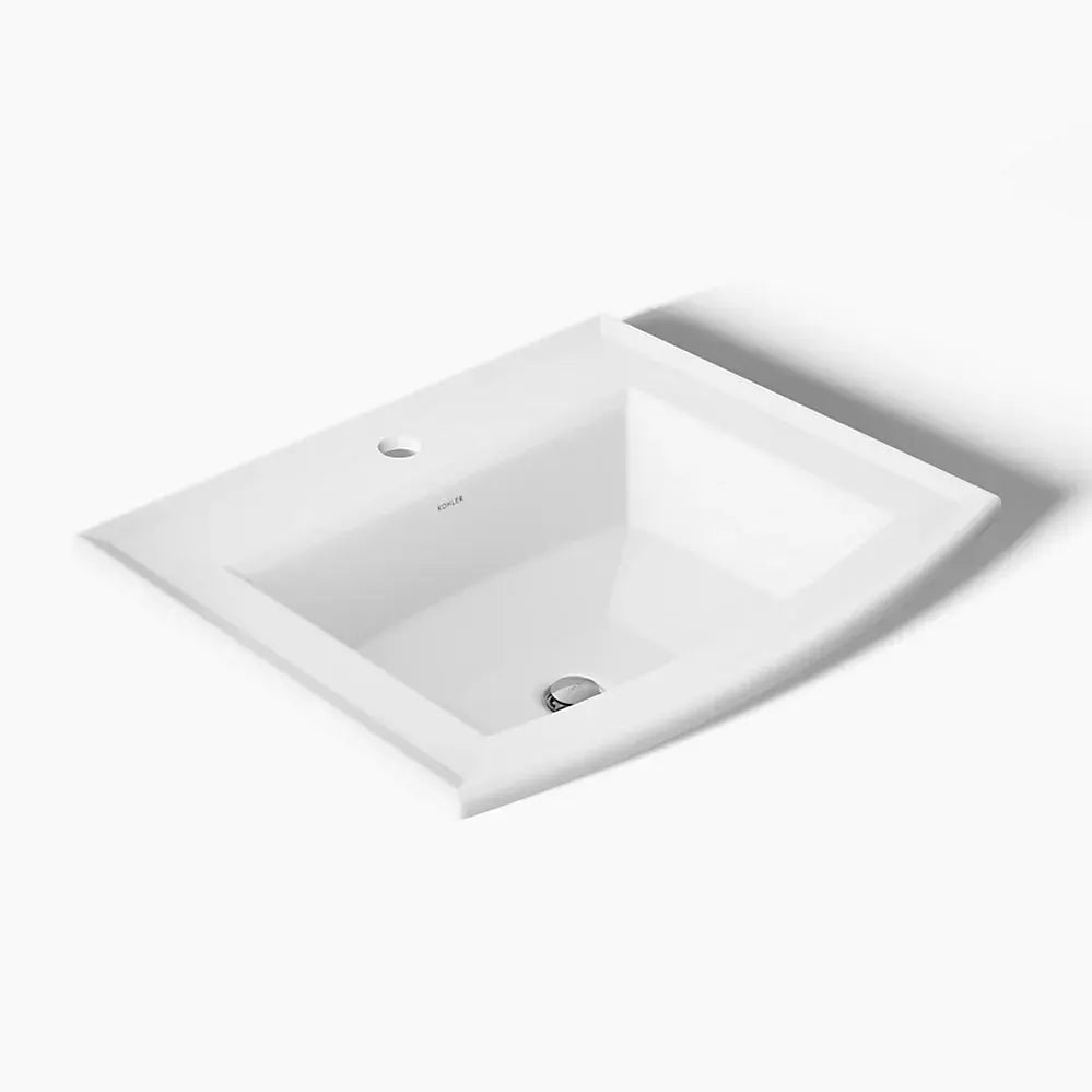 Kohler Archer 22-3/4" rectangular drop-in bathroom sink White - Plumbing Market