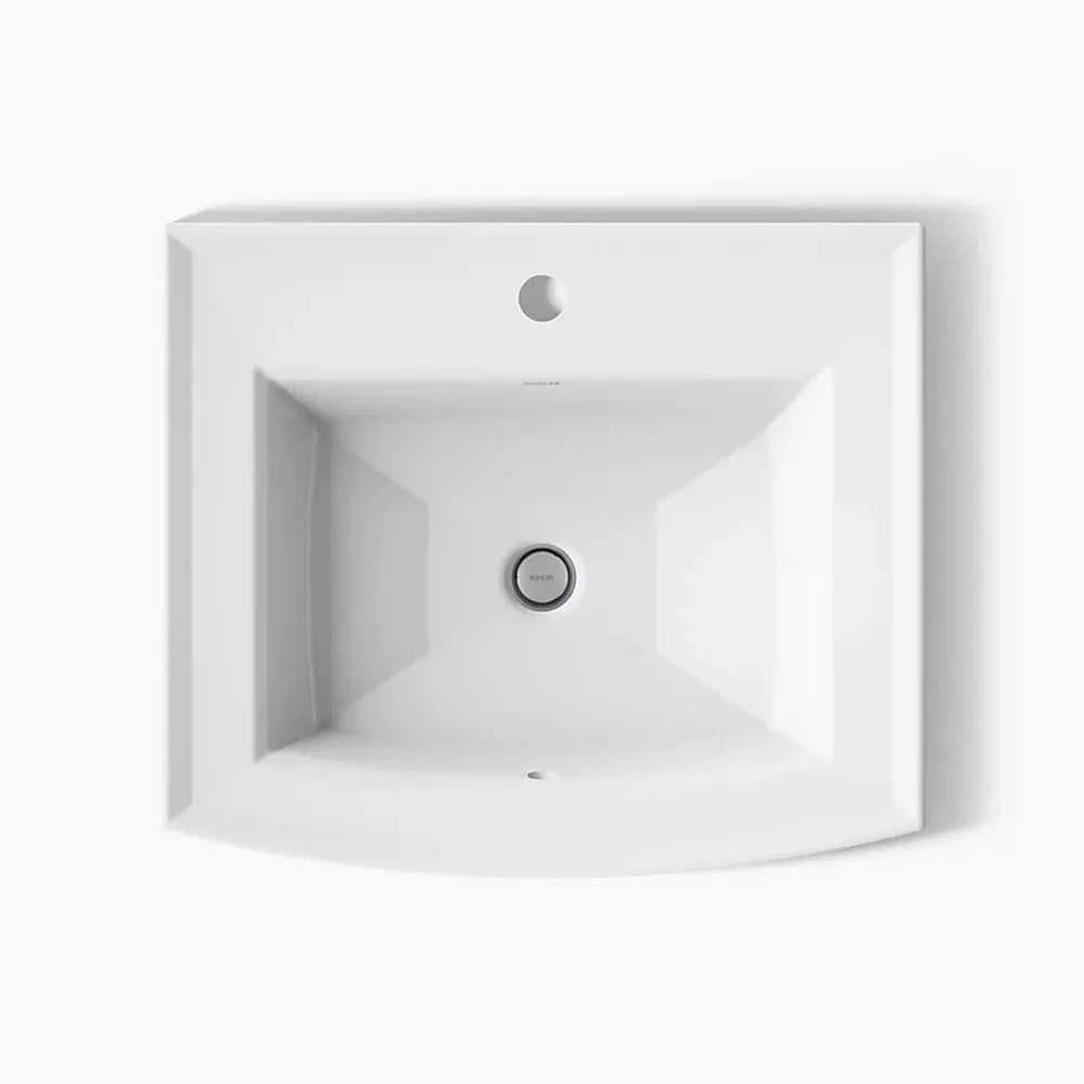 Kohler Archer 22-3/4" rectangular drop-in bathroom sink White - Plumbing Market