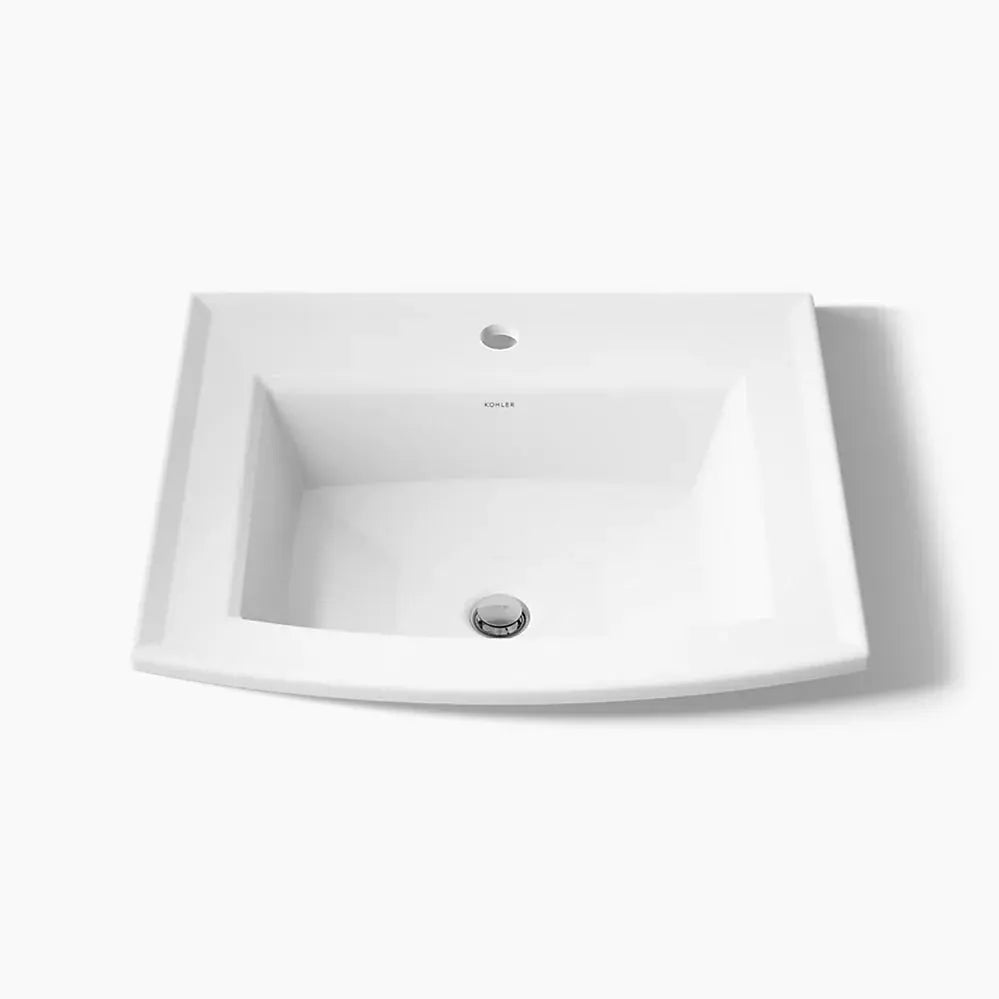 Kohler Archer 22-3/4" rectangular drop-in bathroom sink White - Plumbing Market