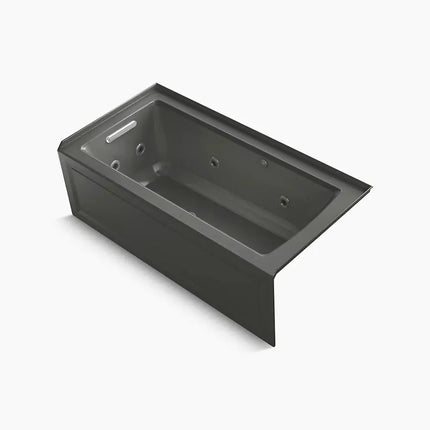 Kohler Archer 60" x 30" alcove Heated BubbleMassage air bath and whirlpool, left drain K-1947-XGHLA-58 - Plumbing Market