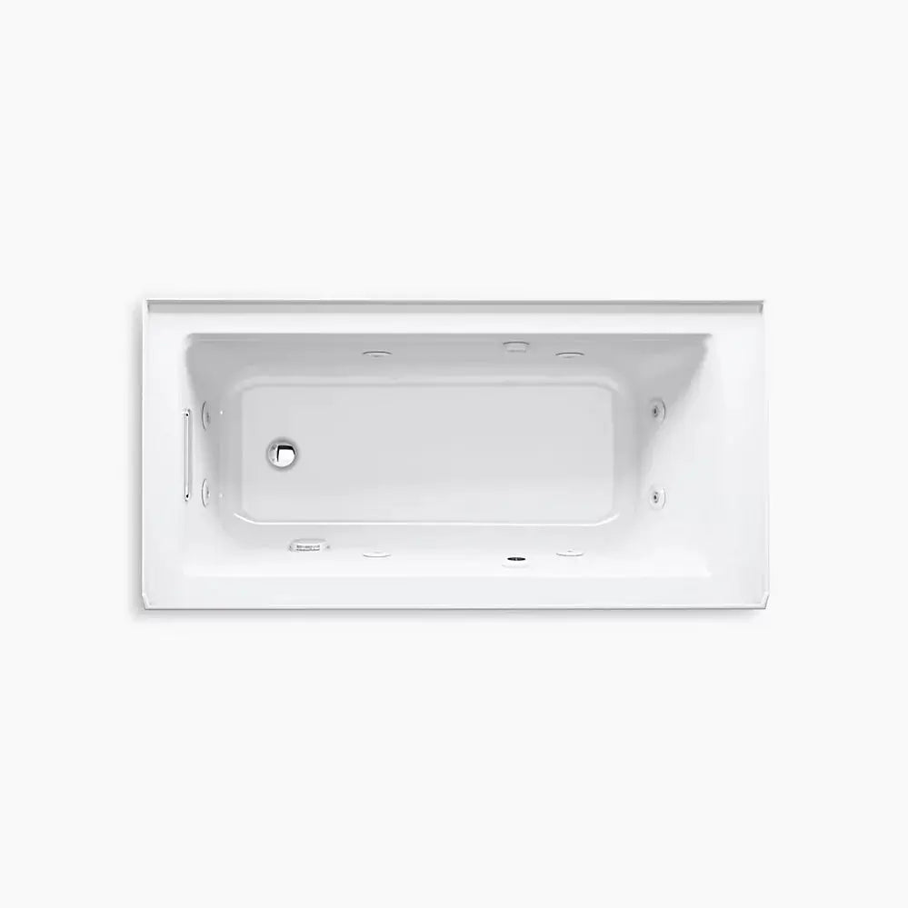 Kohler Archer 60" x 30" alcove Heated BubbleMassage air bath and whirlpool, left drain K-1947-XGHLA-96 - Plumbing Market