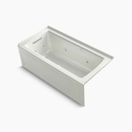 Kohler Archer 60" x 30" alcove Heated BubbleMassage air bath and whirlpool, left drain K-1947-XGHLA-NY - Plumbing Market