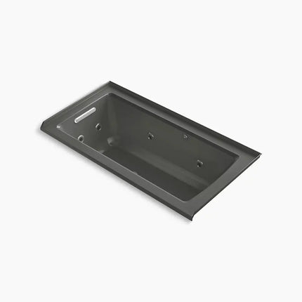 Kohler Archer 60" x 30" alcove Heated BubbleMassage air bath and whirlpool, left drain K-1947-XHGHL-58 - Plumbing Market