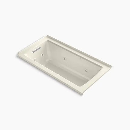 Kohler Archer 60" x 30" alcove Heated BubbleMassage air bath and whirlpool, left drain K-1947-XHGHL-96 - Plumbing Market