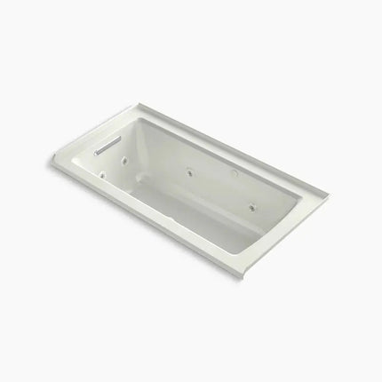Kohler Archer 60" x 30" alcove Heated BubbleMassage air bath and whirlpool, left drain K-1947-XHGHL-NY - Plumbing Market