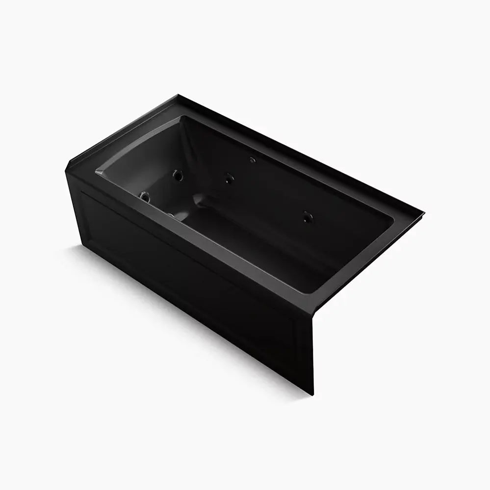 Kohler Archer 60" x 30" alcove Heated BubbleMassage air bath and whirlpool, right drain K-1947-XGHRA-7 - Plumbing Market