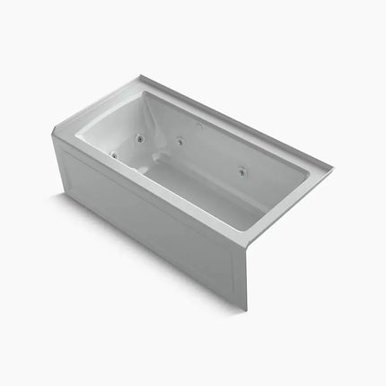Kohler Archer 60" x 30" alcove Heated BubbleMassage air bath and whirlpool, right drain K-1947-XGHRA-95 - Plumbing Market