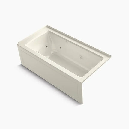 Kohler Archer 60" x 30" alcove Heated BubbleMassage air bath and whirlpool, right drain K-1947-XGHRA-96 - Plumbing Market